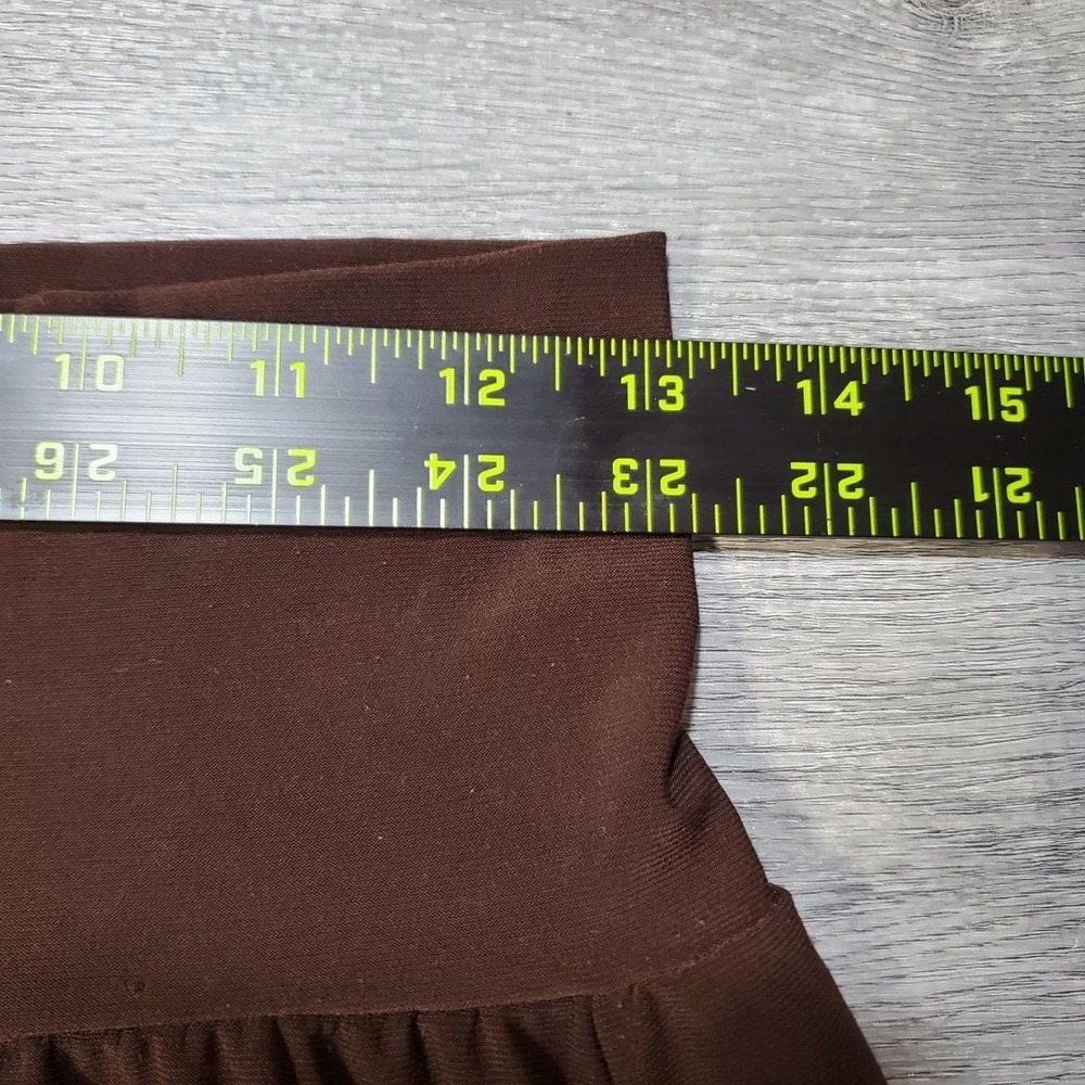Sharon Max Palazzo Pants Womens Medium Brown Wide Leg Flowy High Waist Boho - Picture 4 of 8